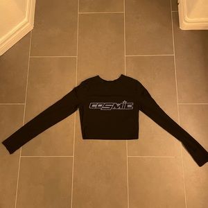 cosmic cropped black long sleeve